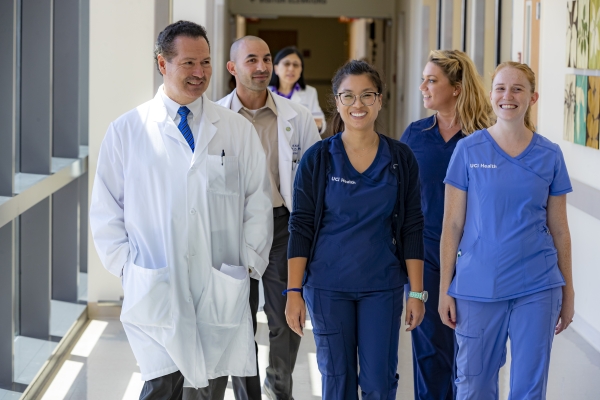medical professionals walking